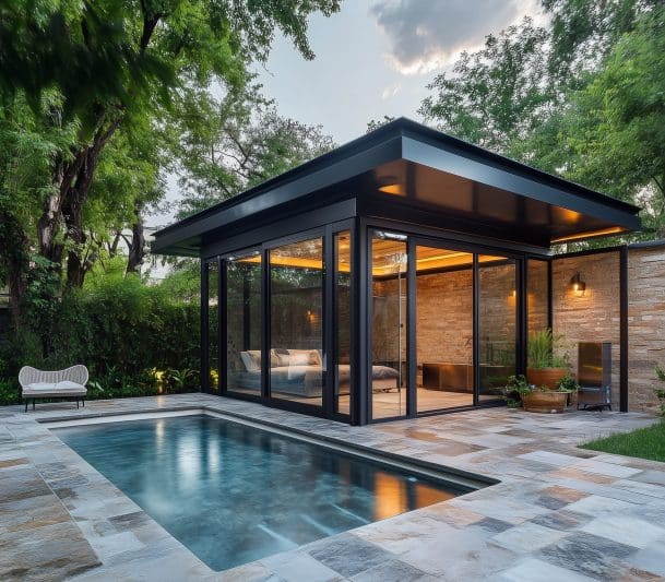 poolside cabana installation ecopro