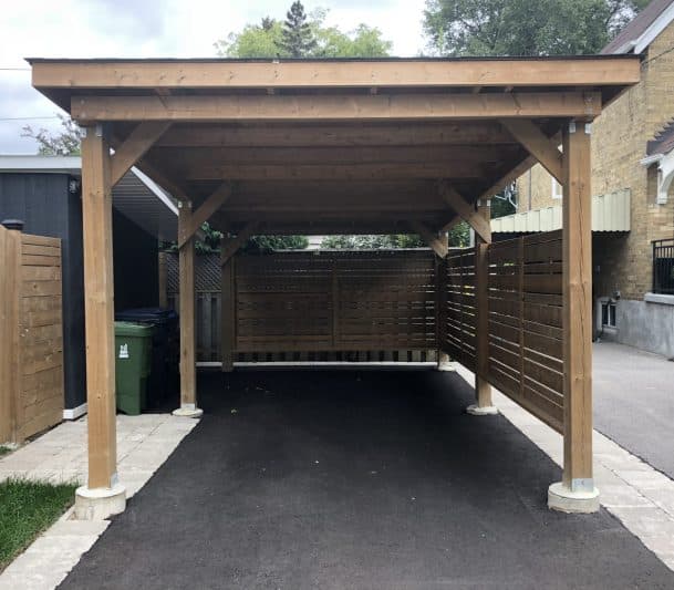 wooden carport installation ecopro