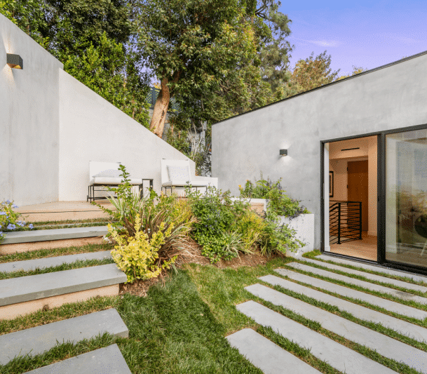 Backyard door with interlocking