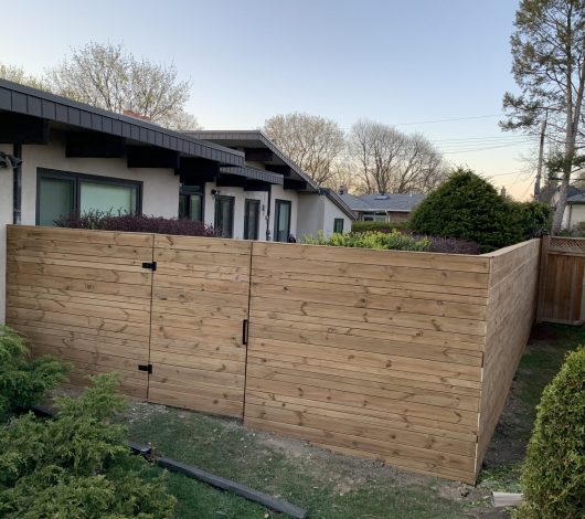 wooden fence on backyard
