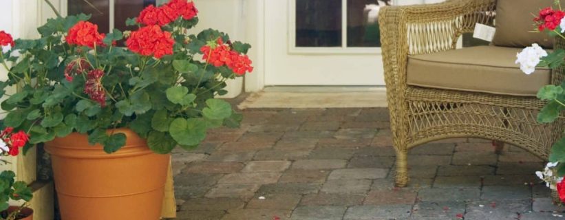Interlocking pavers front porch