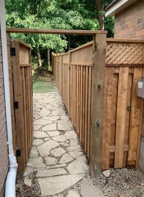 interlocking walkway and fence