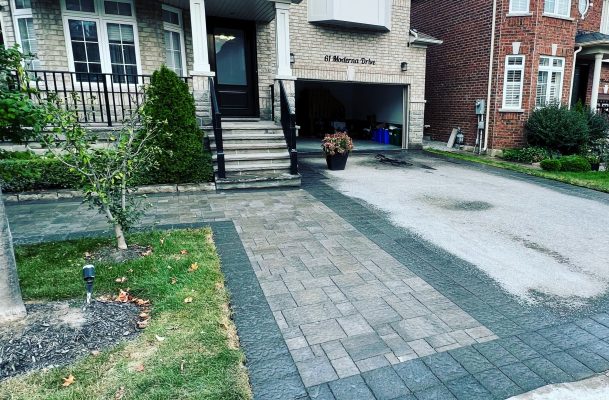 interlocking walkway front yard