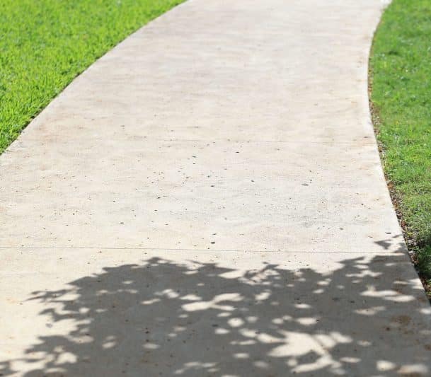 quick concrete walkway installation